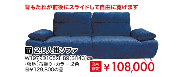 2.5人掛ソファ